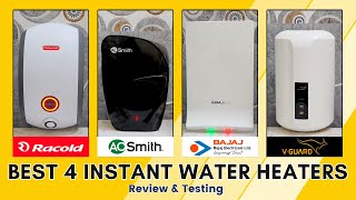 We Tested Indias Top 4 Instant Water Heaters  Racold vs AO Smith vs V Guard vs Bajaj 🌡️ [upl. by Sualkcin564]