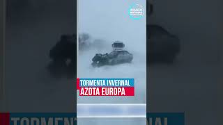 Una fuerte tormenta invernal azotó el este de Europa [upl. by Salot]