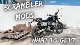 TRIUMPH SCRAMBLER 1200 XC Mods Walkthrough [upl. by Kcirtemed404]