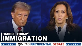 Harris and Trump speak on immigration policy during presidential debate [upl. by Orman860]