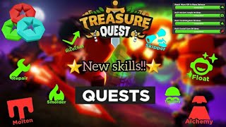 Every New Quest Skill Guide  Treasure quest Roblox [upl. by Genisia]