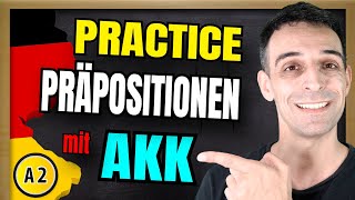 PRACTICE Präpositionen mit Akkusativ A1  A2  NO ENGLISH [upl. by Ainod]