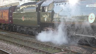 34067 Tangmere with the First Steam of 2024 at Carlisle  BOWLED [upl. by Jann]