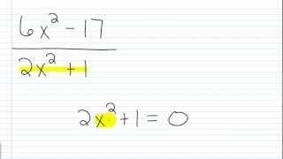 Algebra I Help Determining the Restricted Values for a Rational Expression II [upl. by Acinehs]