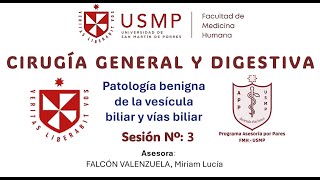 Cirugía GeneralSesión 03Miriam Falcón2024 I Patología benigna de vesícula y vías biliares [upl. by Fernande]