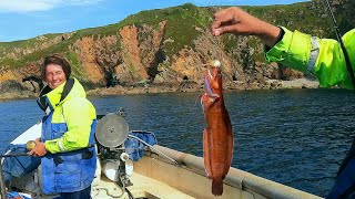 Fishing Wrasse Rockling With A Scenic View Along South Coast Cliffs [upl. by Haden269]