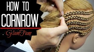 How to Cornrow  How to braid [upl. by Aenej]