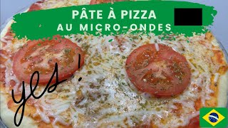 Pâte à pizza rapide avec levure chimique et au microondes 🍕  facile rapide un régal [upl. by Dorey]