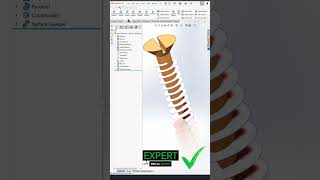 SolidWorks Pro vs SolidWorks Expert Wood Screw  Iregular Threads solidworks [upl. by Flyn]