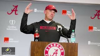 Kalen DeBoer recaps Alabamas Iron Bowl win over Auburn Tides CFP chances [upl. by Cordy274]