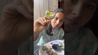 How to make vegetarian sushi l Sushi l sushi at home l veggie sushi 🍣 sushi japanesefood food [upl. by Abie]