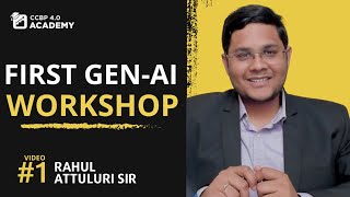 Rahul attuluri sir  Generative AI workshop  applications amp tools  ccbpacademy  nxtwave [upl. by Anglim]