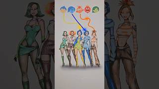 Women Inside Out 2 color matching challenge shorts viral art [upl. by Rimidalb]