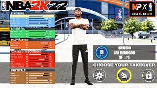 CINCO OFFICIAL NBA 2K22 BUILD  IRL 2WAY SLASHING SHOT CREATOR [upl. by Elisee]