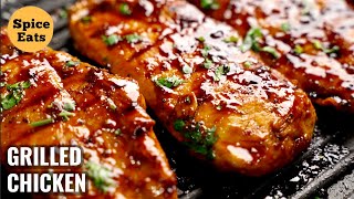 GRILLED CHICKEN WITH GARLIC AND LEMON  GRILLED CHICKEN RECIPE [upl. by Delbert940]