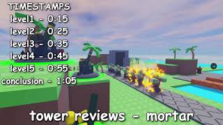 tower reviews 4  retro defense  mortar  retrodefense [upl. by Elletnwahs773]