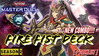 NEW COMBO FIRE FIST WINNING AT PLATINUM RANK  YUGIOH MASTER DUEL  FIRE FIST DECKLIST YUGIOH [upl. by Aurelio]