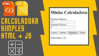 CALCULADORA SIMPLES COM HTML E JAVASCRIPT [upl. by Islean]