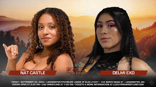 Nat Castle vs Delmi Exo Lucky Pro Wrestling Sept 2024 [upl. by Berriman]