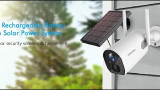 YESKAMO 1080P HD Video Solar Powered IP Cameras Review Awesome Camera I Never Have To Charge And Do [upl. by Plume]