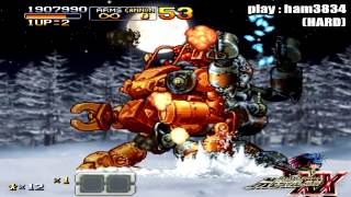 PSP metal slug XX HARD no death ALL clear LEONA [upl. by Elmore]