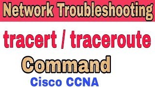 CCNA Network Troubleshooting  Traceroute Tracert Command in HindiUrdu [upl. by Leirda79]