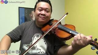 Minuet 1  Slow Practice  Suzuki Violin Book 1 [upl. by Eleira]