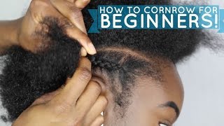 How to braidcornrow FOR BEGINNERS [upl. by Jaynes959]