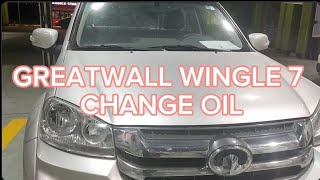 Diesel GREATWALL WINGLE 7 2022 GMW CHANGE OIL AND FILTERdiesel carmaintenance diy [upl. by Lyell]