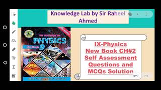 IXPhysics ch 2 Self Assessment Questions and MCQs Solution [upl. by Leanna]