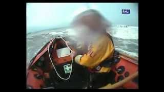 Porthcawl lifeboat crew brave waves to rescue man cut off by tide [upl. by Behrens]