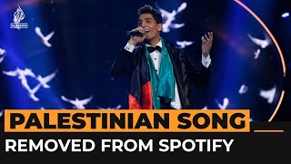 Spotify removes Palestinian song for ‘inciting Israel’  Al Jazeera Newsfeed [upl. by Morrison502]