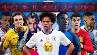 REACTING TO ALL THE WORLD CUP SQUADS [upl. by Ienttirb15]