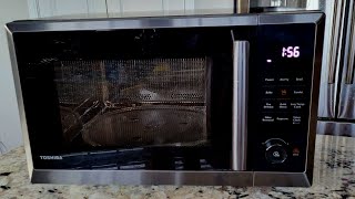 Air Fryer Microwave Combo TOSHIBA ML2EC10SABS 8in1 Countertop Convection Broil First Look Cook [upl. by Nanek]