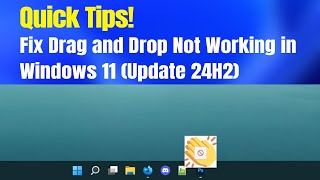 Fix Drag and Drop Not Working in Windows 11 Update 24H2 [upl. by Aleakim]