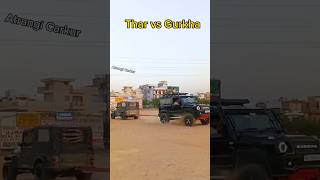 Thar vs Gurkha drag race push challange atrangicarkur ytshorts mahindrathar gurkha4x4x4 shorts [upl. by Nylaras]