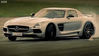 Petrol vs Electric Mercedes SLS AMG Battle  Top Gear Series 20 [upl. by Eetsim]