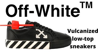 OFF WHITE Vulcanized lowtop sneakers TOP Unboxing amp Review  luxury reviews shoes and clothes [upl. by Ellmyer]