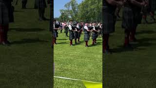 Massed bands play “Scotland the Brave” at the Jamestown NY Regional Celtic Games bagpipes celtic [upl. by Tonry580]