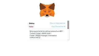 FIX METAMASK CANT SEND ERROR ethjsquery while formatting outputs from RPC [upl. by Matronna]