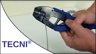 How to crimp ferrules onto wire rope using the TECNI® Crimping Tool [upl. by Dun]