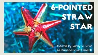 Straw Star  Ribbon Star  How to Make 6Pointed  5Pointed Star Straws  Ribbon [upl. by Atsok853]