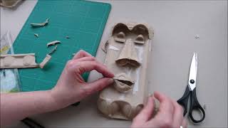 quotHolzquotMasken aus einem Eierkarton basteln Tutorial des Schloßmuseums Murnau [upl. by Tia]