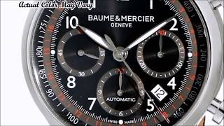 Baume amp Mercier Mens Watch Capeland 10001 Chronograph Black Dial Watch [upl. by Enylekcaj]