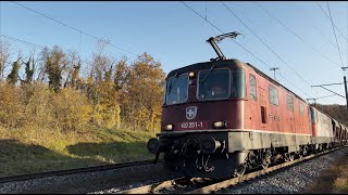 SBB Re 420 251 amp Rhomberg Sersa Re 420 503 mit Schüttgutwagen Ganzzug Weiacher Kies AG [upl. by Nichole]