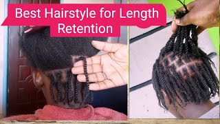 Best Hairstyle For Length Retention  Natural hair twists  LynCaren [upl. by Eissirc]