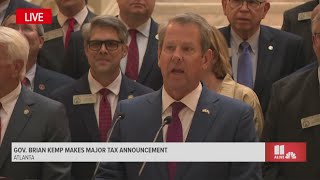 Gov Brian Kemp announces surplus tax rebates for Georgians [upl. by Aitnom]