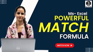 MATCH Formula in MsExcel Hindi [upl. by Box]