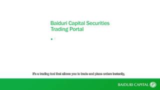 Baiduri Capital  Online Portal Video Tutorials  A Intro [upl. by Yarehs]