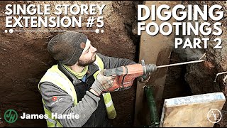 Digging the Footings Part 2 ⛏️  Single Storey Extension 5 [upl. by Schaumberger861]